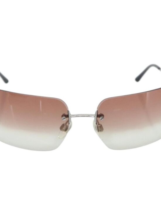 CHANEL COCO Mark Sunglasses metal Silver CC Auth 185051V main image 11